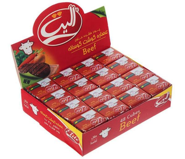 پودر عصاره گوشت گوساله الیت بسته 48 عددی